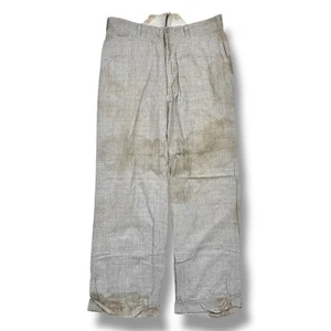 Vintage 40s Button Fly Cuffed Dress Pants Trousers Sanforized Men’s Size 30x30 - Picture 1 of 10