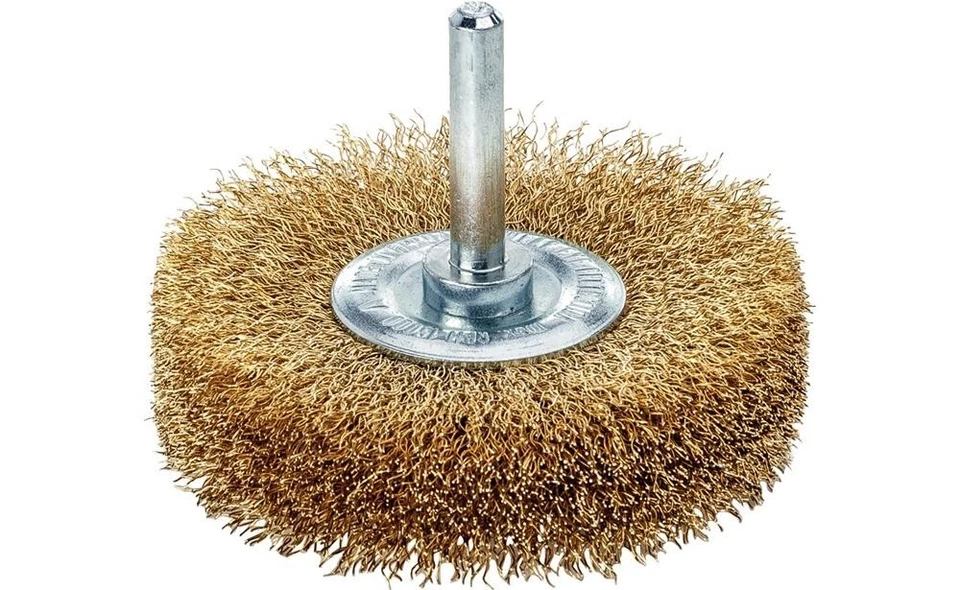 LESSMANN Rundbürste Ø 70 mm Drahtstärke 0,2 mm Messing 12 mm 15000 min-¹ - Bild 1 von 1