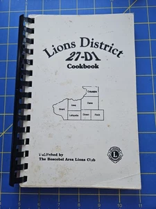 Lions District 27-D1 Cookbook Boscobel Beloit Oregon Monticello Potosi Wisconsin - Foto 1 di 13