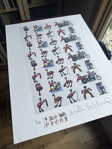 Mark McCloud Signed PINK FLAMINGOS LSD BLOTTER ART print + original circa 1987 - Picture 1 of 9
