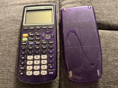Texas Instruments TI-83 Plus Purple Graphing Math Calculator, With Case - Image 1 of 4