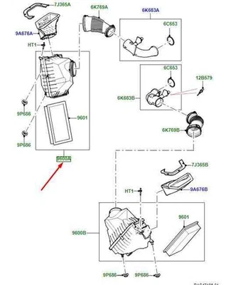 LAND ROVER RANGE ROVER SPORT L461 Luftfilterkasten rechts LR152088 NEU ORIGINAL - Image 1 of 2