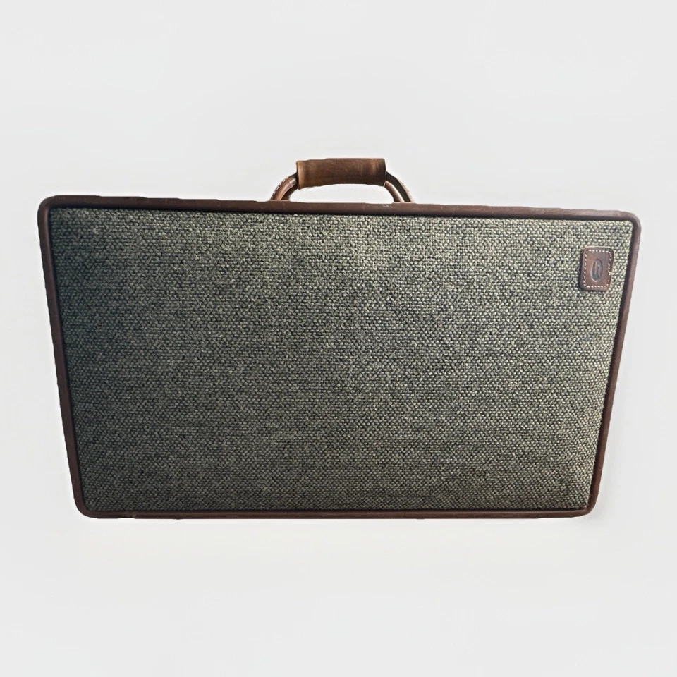 Vintage HARTMANN Suitcase Tweed + Leather Trim Luggage 21” -Combo Lock - Image 1 of 4