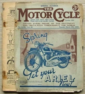 The MOTOR CYCLE Magazine 19 Mar 1936 SPRING No Cotswold Trial - Picture 1 of 4
