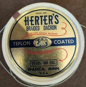 VTG Herter's Braided Dacron Teflon Coated Fly Line 20 lb. 100 yds. - Picture 1 of 3