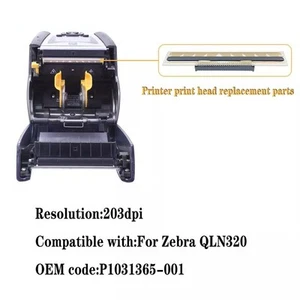 Thermal Printhead for Zebra QLn320 203dpi P1031365001 Stable Performance - Afbeelding 1 van 9