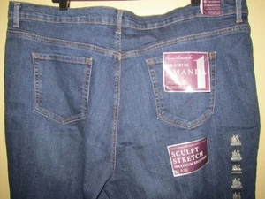 JEANS Gloria Vanderbilt AMANDA Mujer 22W Adelgazantes Pierna Recta Azul Elastizados - Imagen 1 de 9