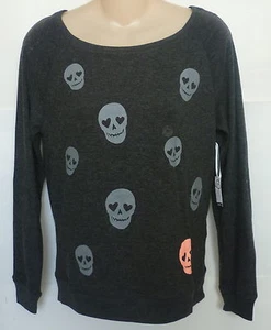 Womens AEROPOSTALE LLD Skull Fuzzy Fleece Popover Sweatshirt NWT #6252 - Bild 1 von 2