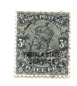 India 1926-1928 Rey Jorge V SC: 106 3P Sello Usado Azul Pizarra - Imagen 1 de 1