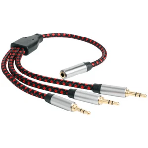 Cable de señal cables divisor de auriculares divisor de auriculares conector de tres auriculares - Imagen 1 de 12