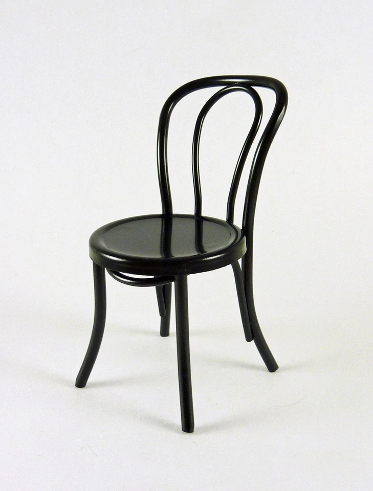 Dollhouse Miniature Black Bentwood Chair, S8508 - Изображение 1 из 1