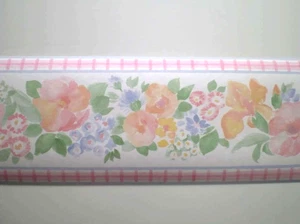 Multi-Color Watercolor Flowers on Textured White by Hickory Creek VC20283B - Picture 1 of 5