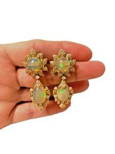 Opal Earrings - Unique and beautiful! - Picture 1 of 5