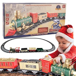 Train Around Christmas Tree Cute Electric Train Set Train Under boosted - Picture 1 of 12