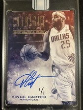 2015-16 Panini Replay VINCE CARTER On Card Auto One Of One 2013-14 Intrigue 1/1