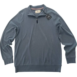 Maglione uomo The Normal Brand Large nuovo con etichetta manica lunga blu 1/4 zip - Foto 1 di 14