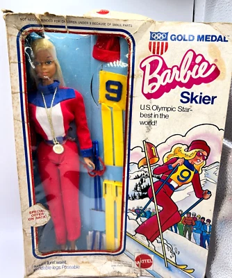 Кукла Barbie Skier золотая медаль TNT винтаж 1974 Mattel #7264 недостающий верхний клапан - Изображение 1 из 4