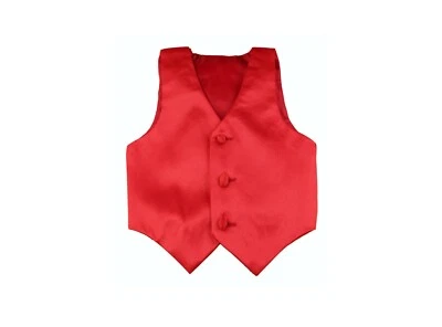 Hermosala Baby Toddler Boy 23 Colors Satin Vest Only Costume Dance Wedding S-7 - Image 1 of 2