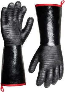 Heat Resistant BBQ Gloves, Waterproof Neoprene, Fireproof, 14-Inch Long Sleeve - Picture 1 of 7