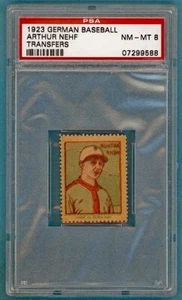 1923 German Baseball Arthur Nehf Transfers PSA 8! Giants! POP 2! - Picture 1 of 2