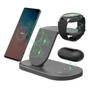Hub de carga inalámbrica 3 en 1 para dispositivos inteligentes y relojes Galaxy - Imagen 1 de 7
