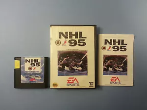 Sega Genesis NHL 95 CIB completo con scatola e manuale pulito testato SPEDIZIONE GRATUITA - Foto 1 di 5