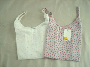 NWT Mini Boden Girls Size 11-12 Pack of 2 Tank Tops Camisole Floral Polka Dot - Picture 1 of 8