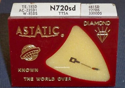 NEEDLE STYLUS for TELEFUNKEN TTSA for tilt cartridge Astatic N720-sd 840-DS13 - Image 1 of 2