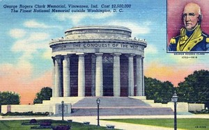 George Rogers Clark Memorial Washington DC Vintage Linen Post Card