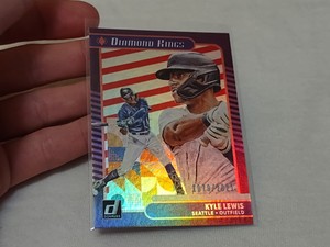 Kyle Lewis 2021 Donruss Red & White Stripes #13 Parallel Serial #'d /2021