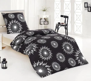Mikrofaser Bettwäsche Schwarz Geometrisch 155x220 cm NEU - Bild 1 von 1