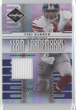 2008 Leaf Limited Team Trademarks Materials Prime /50 Tiki Barber #T-37