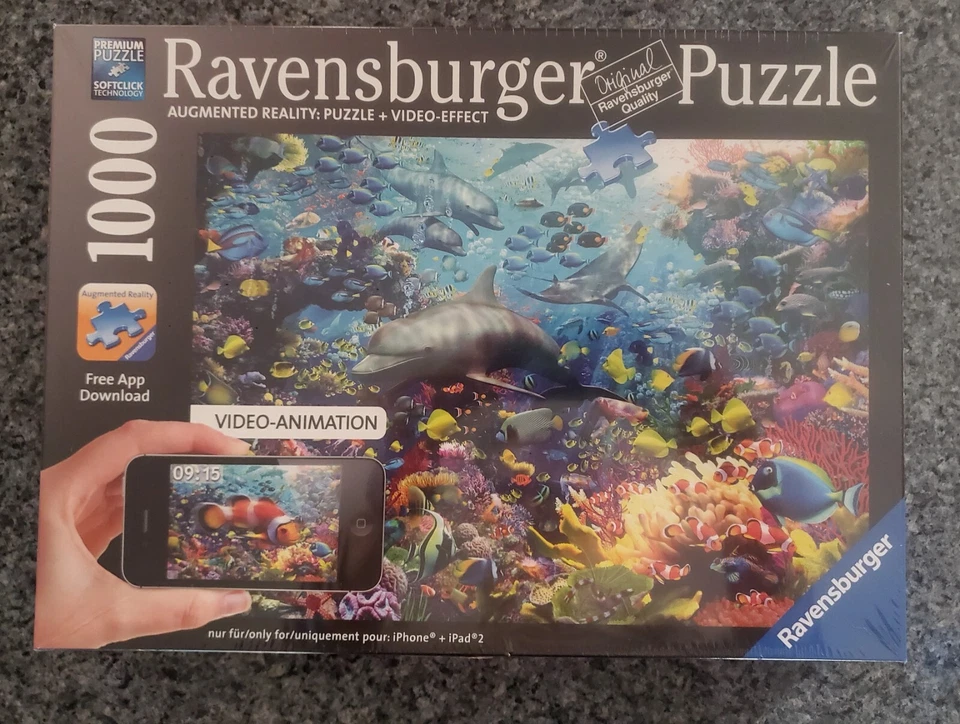Ravensburger Jigsaw Puzzle 1000 PC 27x20 Plus Video Effect Augmented Reality