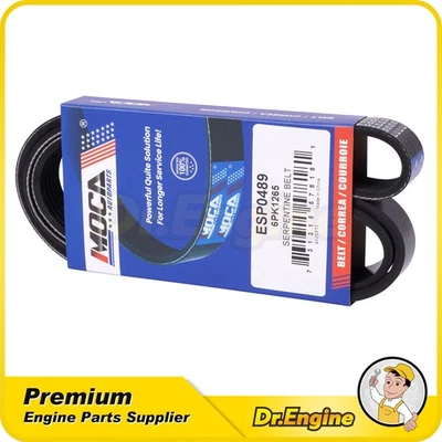 Serpentine Belt for 2019 Hyundai Accent 2002-2005 Volkswagen Jetta 6PK1265 - Image 1 of 4