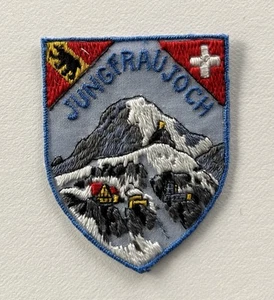 VINTAGE JUNGFRAUJOCH SCHWEIZ REISEN KLETTERN BERG PATCH / 2" X 2-1/2" - Bild 1 von 2