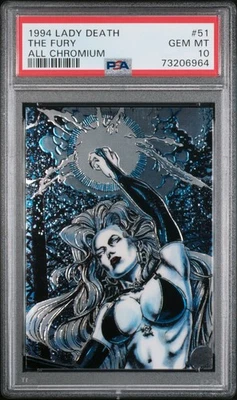 1994 Lady Death All Chromium The Fury #51 - PSA 10 - Image 1 of 2