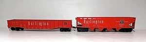 Tolva de funcionamiento HO Athearn Burlington 40' y góndola de 50' mejorada con envío bajo - Imagen 1 de 7