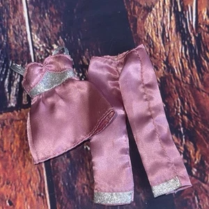 VTG Bratz YASMIN Nighty-Nite Doll Replacement Outfit Pjs Sleepwear Pink Satin - Picture 1 of 8
