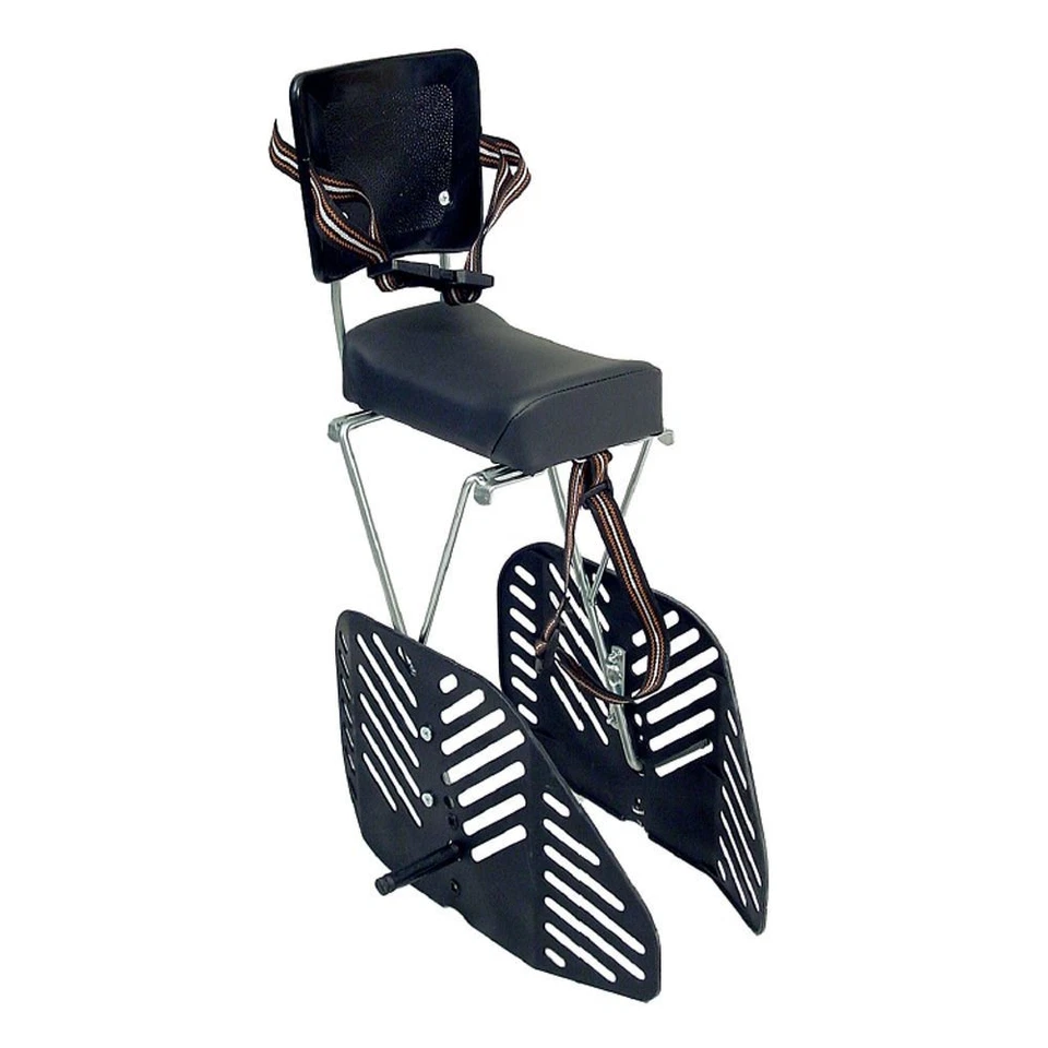 Seggiolino posteriore MVTEK CLASSIC imbottito deluxe acciaio attacco al portapac - Immagine 1 di 1