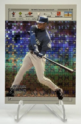 1999 Skybox Thunder BATTERZ.COM #3 Ken Griffey Jr  HOF RARE HOLOFOIL INSERT - Image 1 of 2
