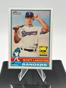 2025 Topps Heritage Wyatt Langford #29 BASEBALL CARD Texas Rangers Rookie - Picture 1 of 2