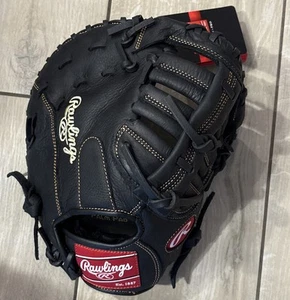 Rawlings Renegade 11 1/2" RHT R115FBM Glove Mitt Right Hand Throw Leather Black - Picture 1 of 5