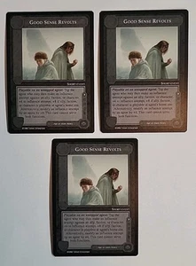 MECCG MIDDLE EARTH CCG GOOD SENSE REVOLTS DARK MINIONS COMMON x3 PLAYSET LOTR NM - Picture 1 of 3