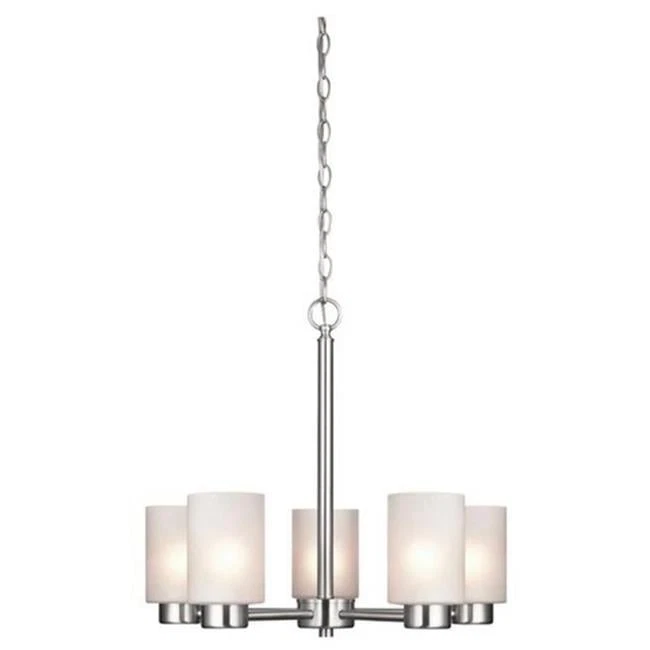 Westinghouse 6227400 Sylvestre Five Light Indoor Chandelier  Brushed Nickel Foto 1 de 1