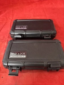 Lot Of 2 HERF-A-DOR By HUMI-CARE CIGAR TRAVEL HARD CASE Great Shape - Picture 1 of 13