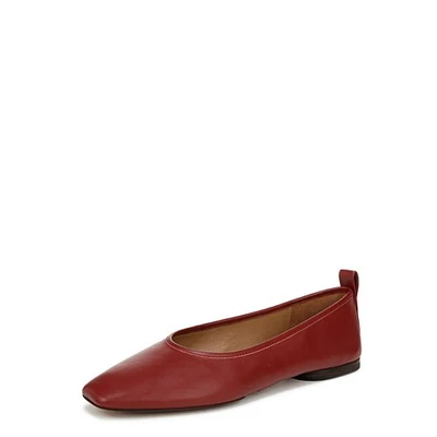 Mujer Vivian Clásico Ballet Plano Rojo Grosella Cuero 11 M Foto 1 de 4