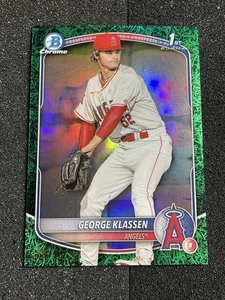 2025 Bowman 1st Chrome George Klassen #99/99 Green Grass Refractor #BCP-63 - Picture 1 of 2