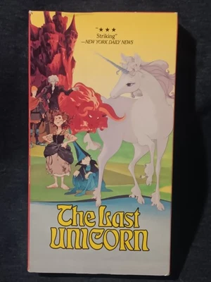 The Last Unicorn VHS Tape Alan Arkin Jeff Bridges Mia Farrow ITC Rankin Bass - Image 1 of 3