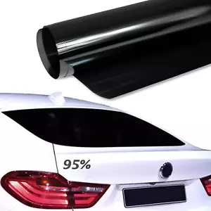 10€/m² 76x300cm TÖNUNGSFOLIE Tief Schwarz Black Plus 95% Scheiben Folie Auto - Bild 1 von 3