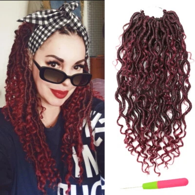 Locs de ganchillo de pelo rizado trenzas torcidas trenzas rastas pelo de ganchillo diosa de 14 pulgadas Foto 1 de 4